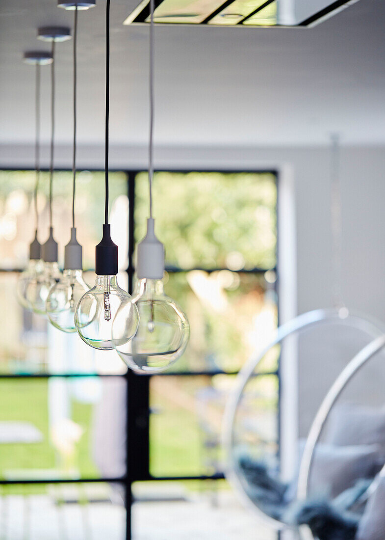 Design pendant lights in South East London home, UK