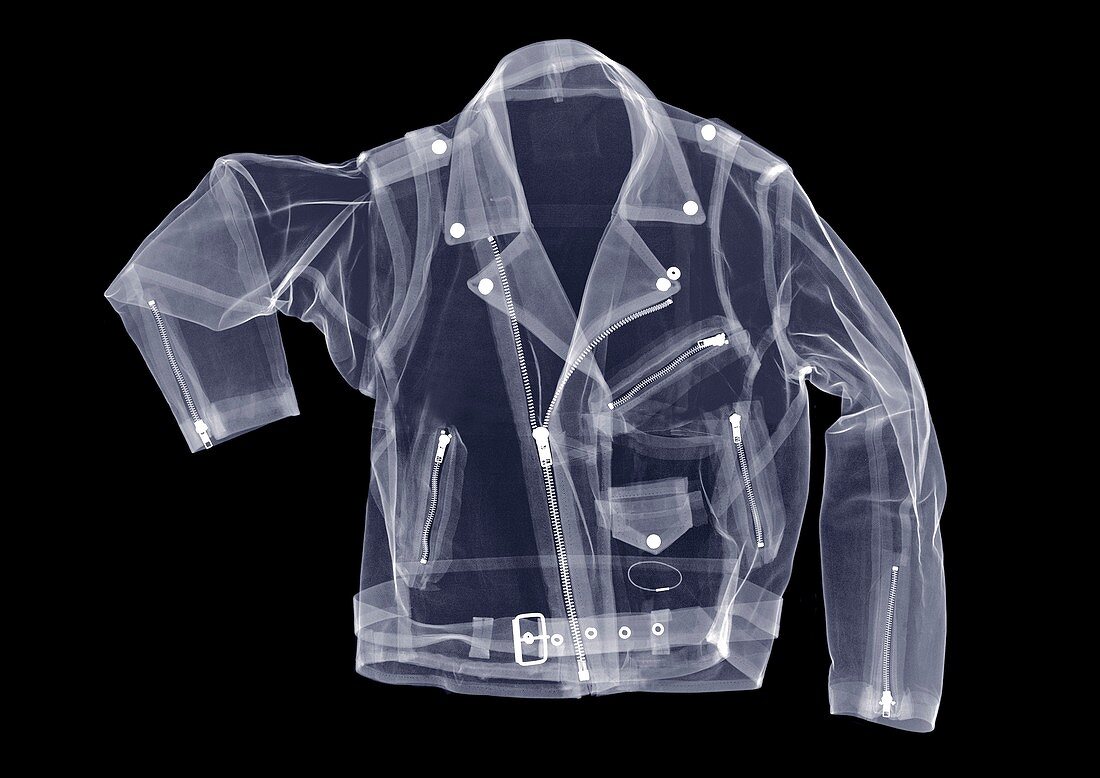 Leather biker's jacket, X-ray