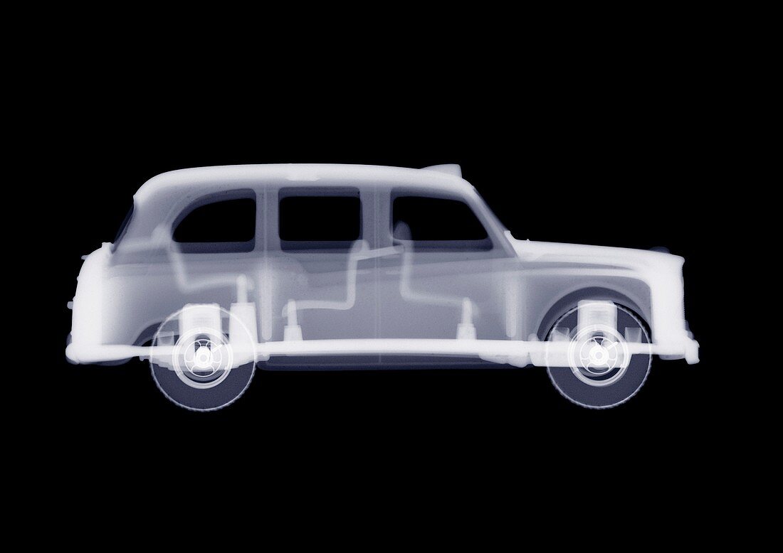 Toy taxi cab, X-ray