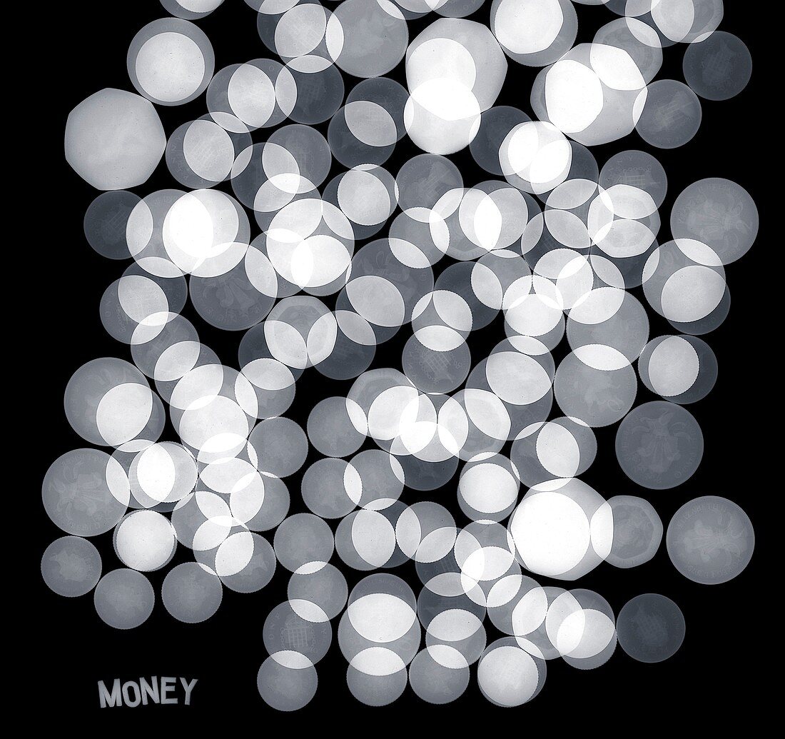 Scattered coins, X-ray