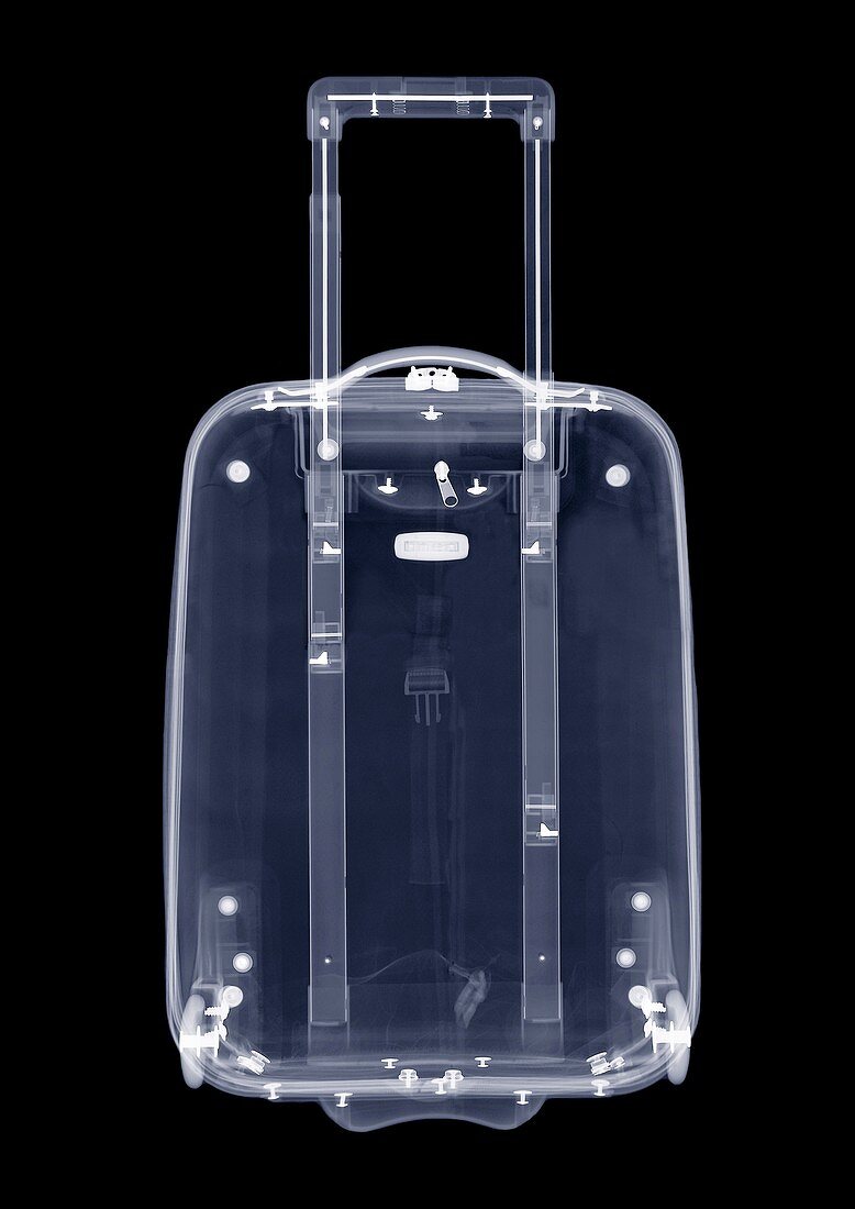 Pull along suitcase, X-ray