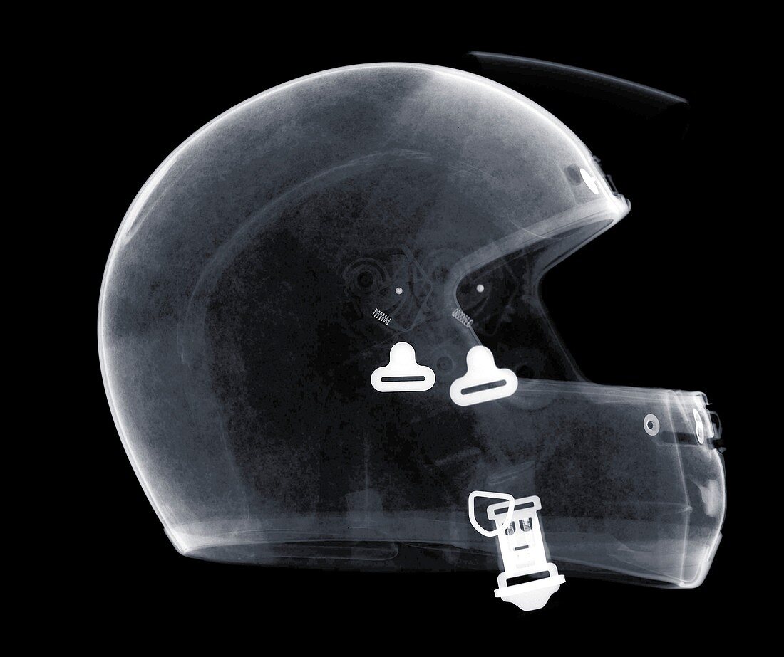 Motorcycle helmet, X-ray