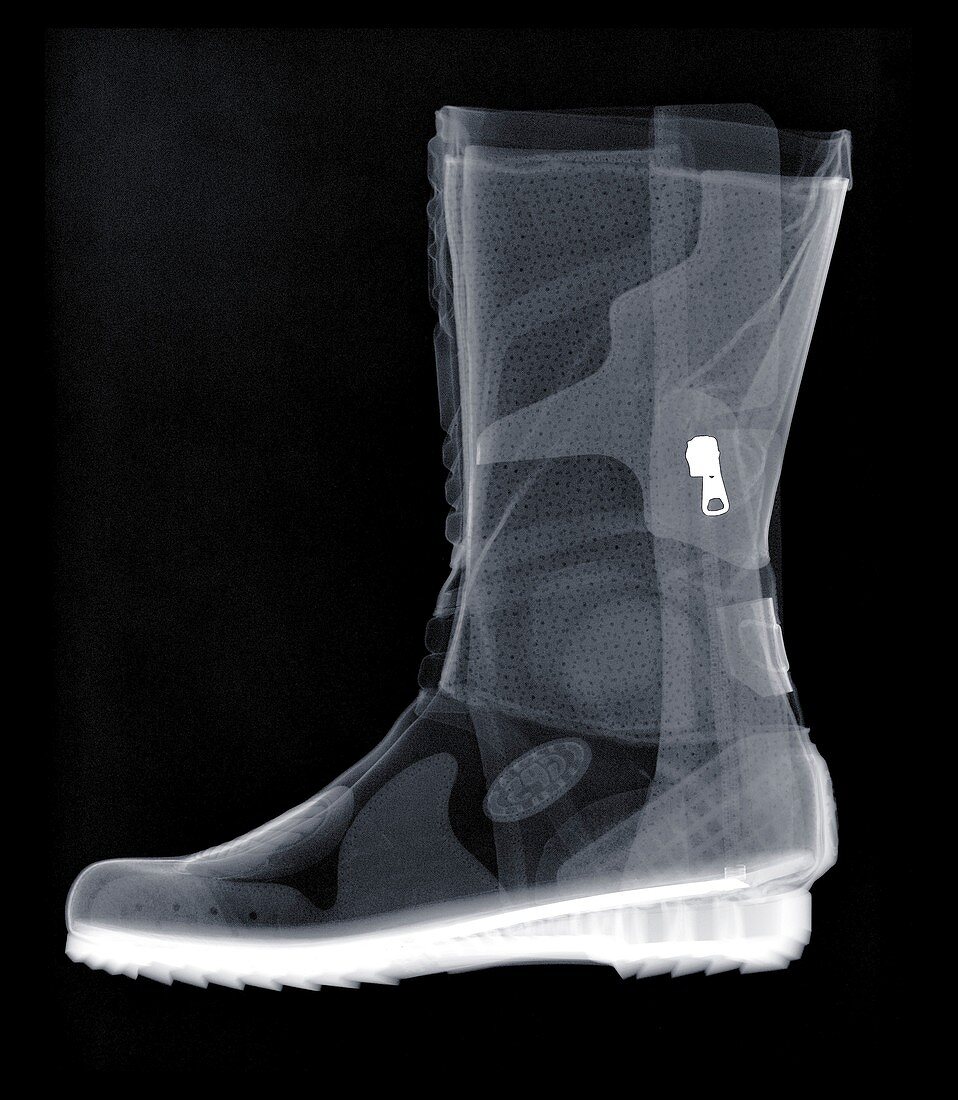 Motorcycle boot, X-ray