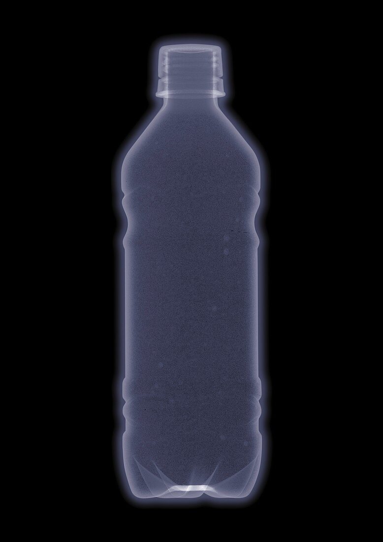 Plastic water bottle, X-ray