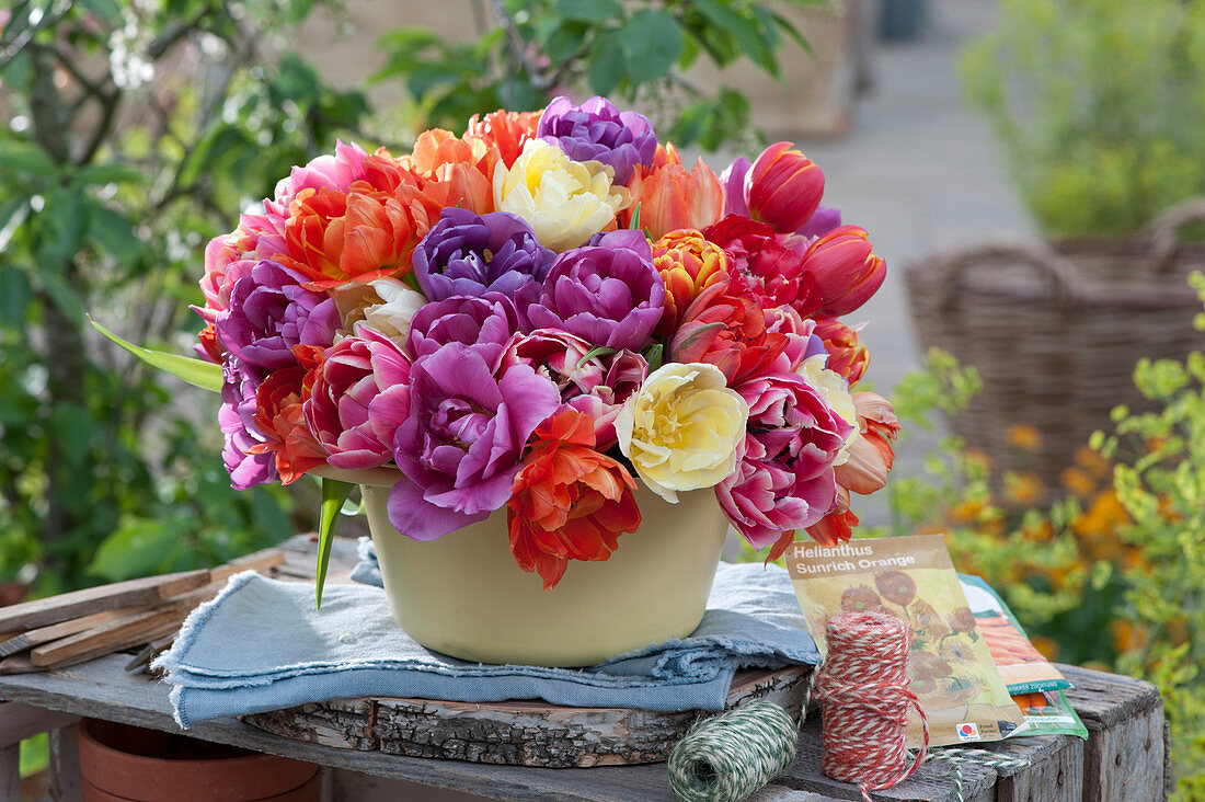 Colorful tulips bouquet