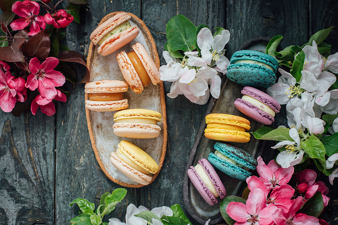 Verschiedene bunte Macarons