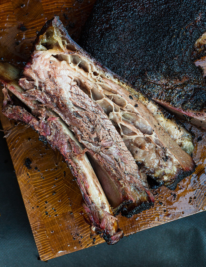Slow cooked bbq beef ribs