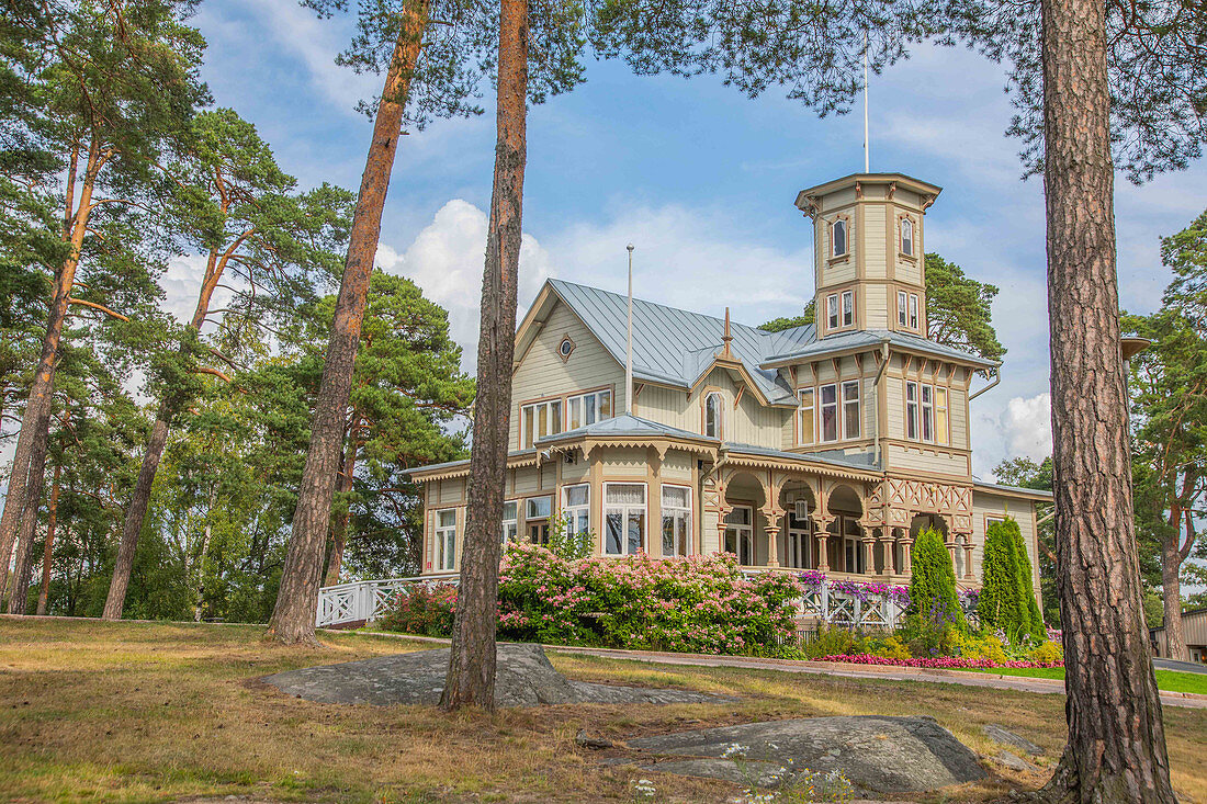 A historic villa at the harbour of Poroholman, west coast of Finland