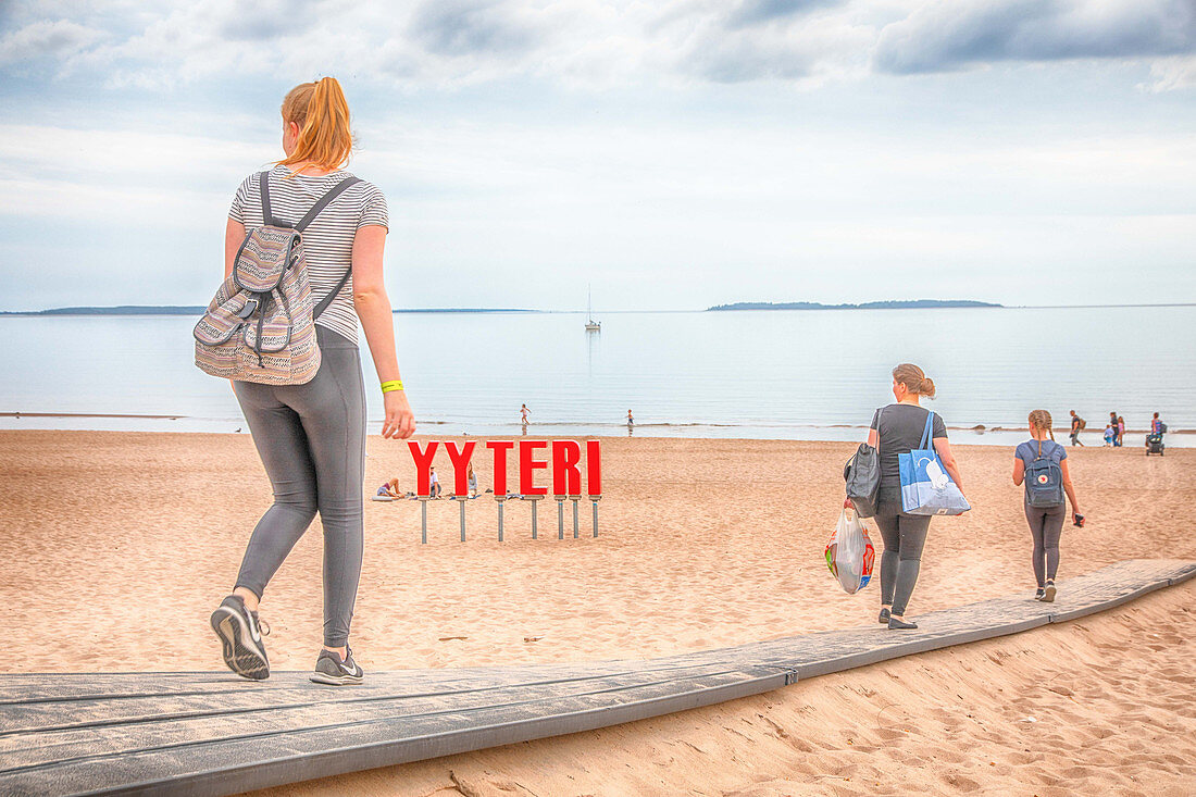 A boardwalk on Yyiteri beach, Varsinais-Suomi, west coast of Finland