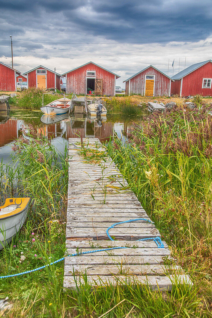 Fischerhäuser im Schärenmeer, Kvarken Archipelago, Unesco Welterbe, Finnland (Westküste)