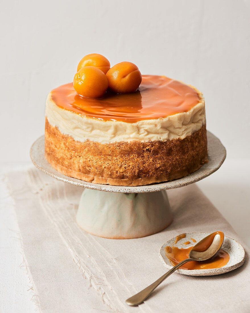 Käsekuchen mit Salzkaramell