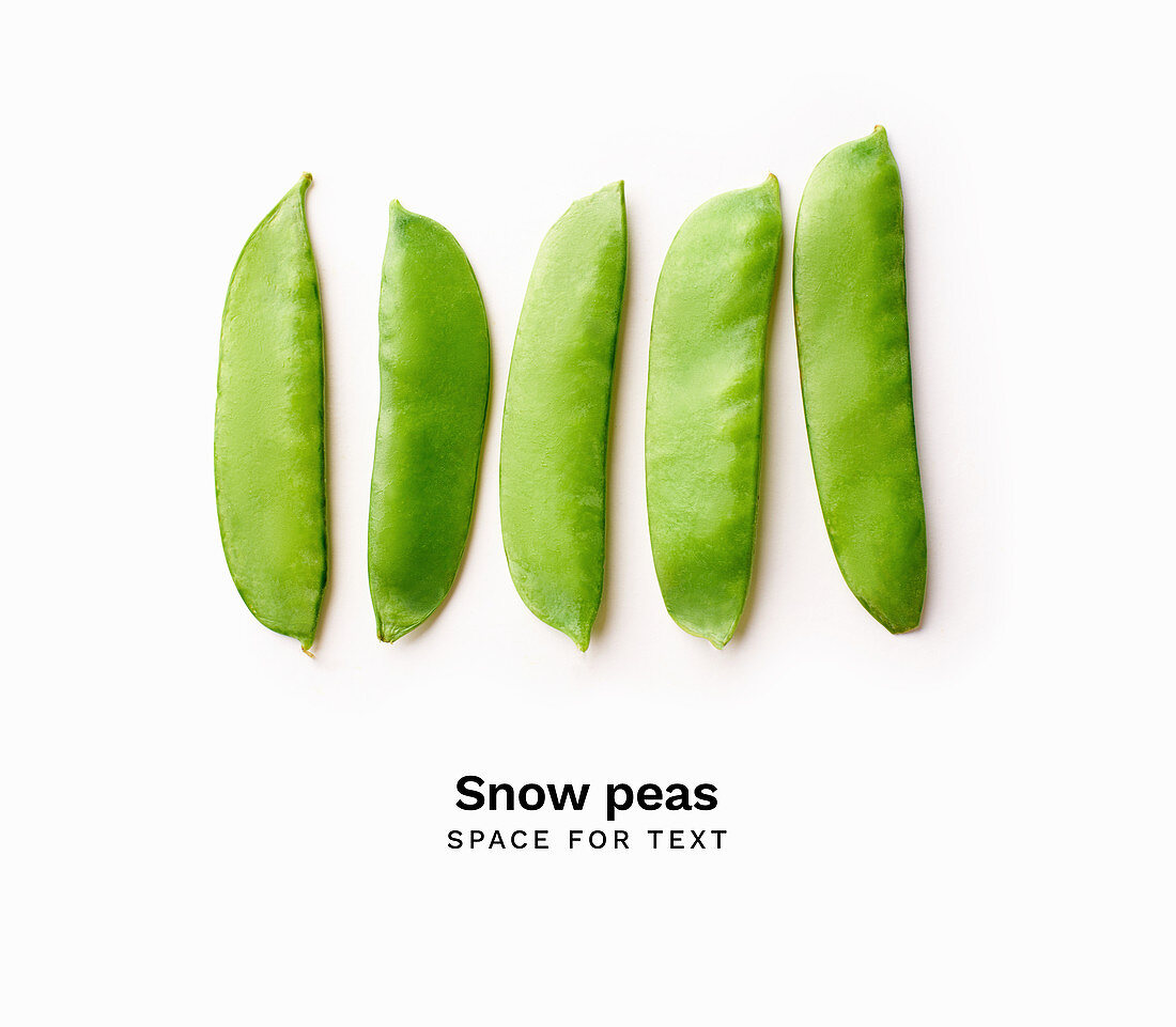 Row of sugar snap peas