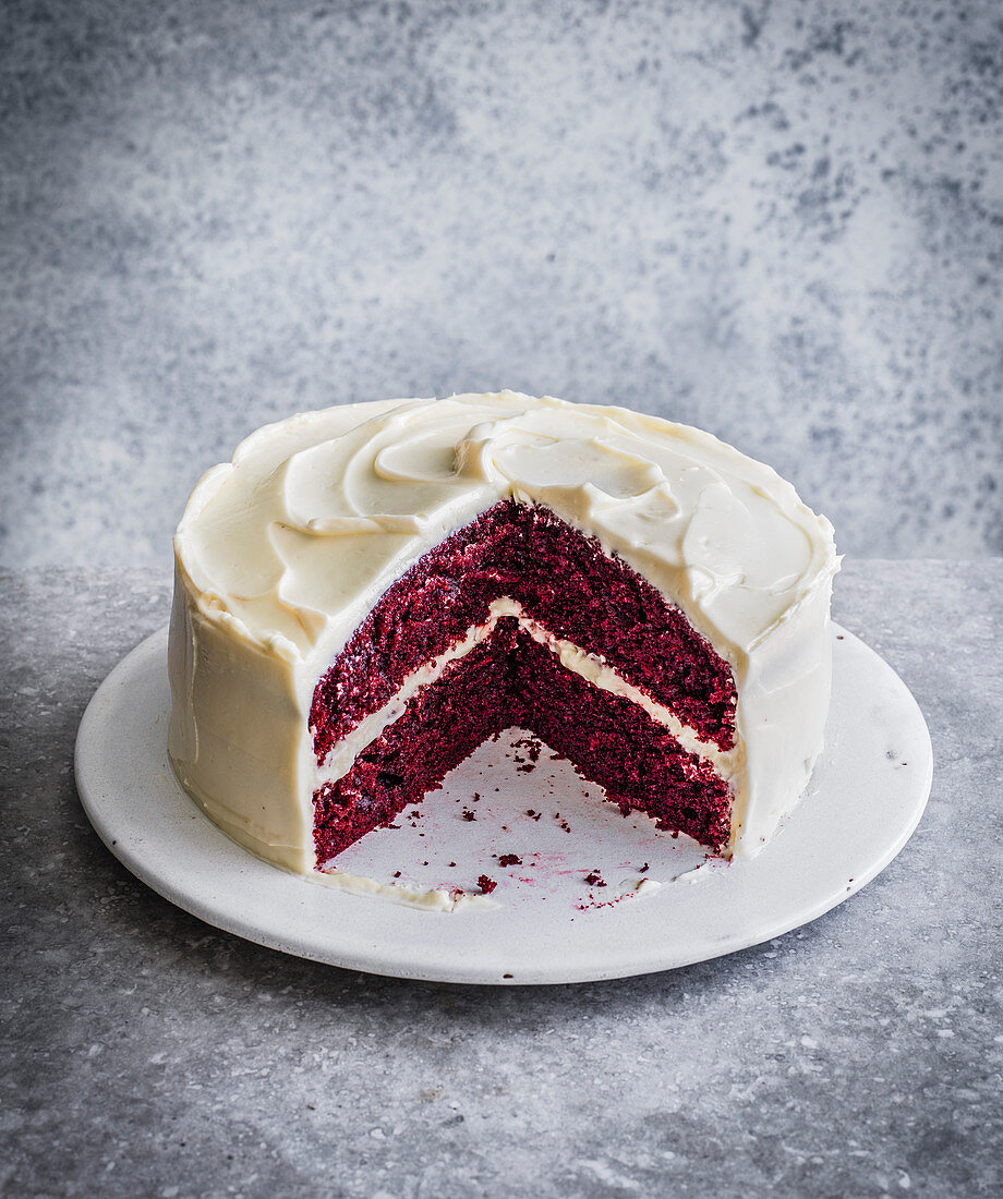 Red Velvet Cake, angeschnitten