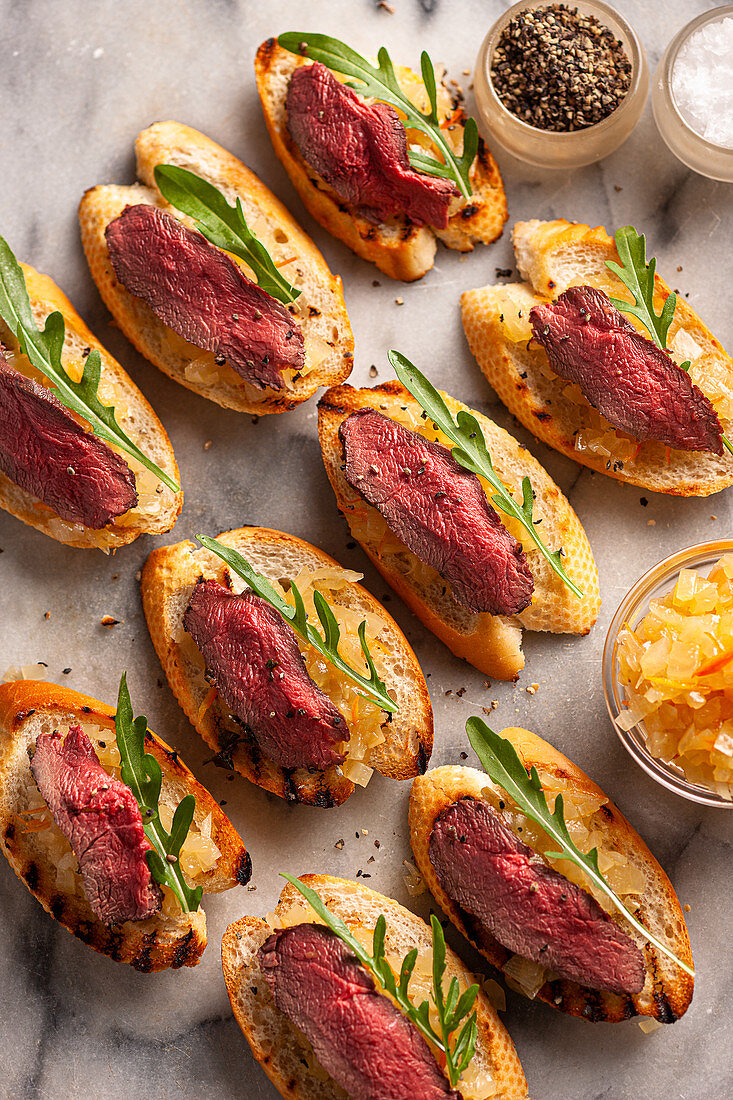 Duck Crostini with Citrus Relish