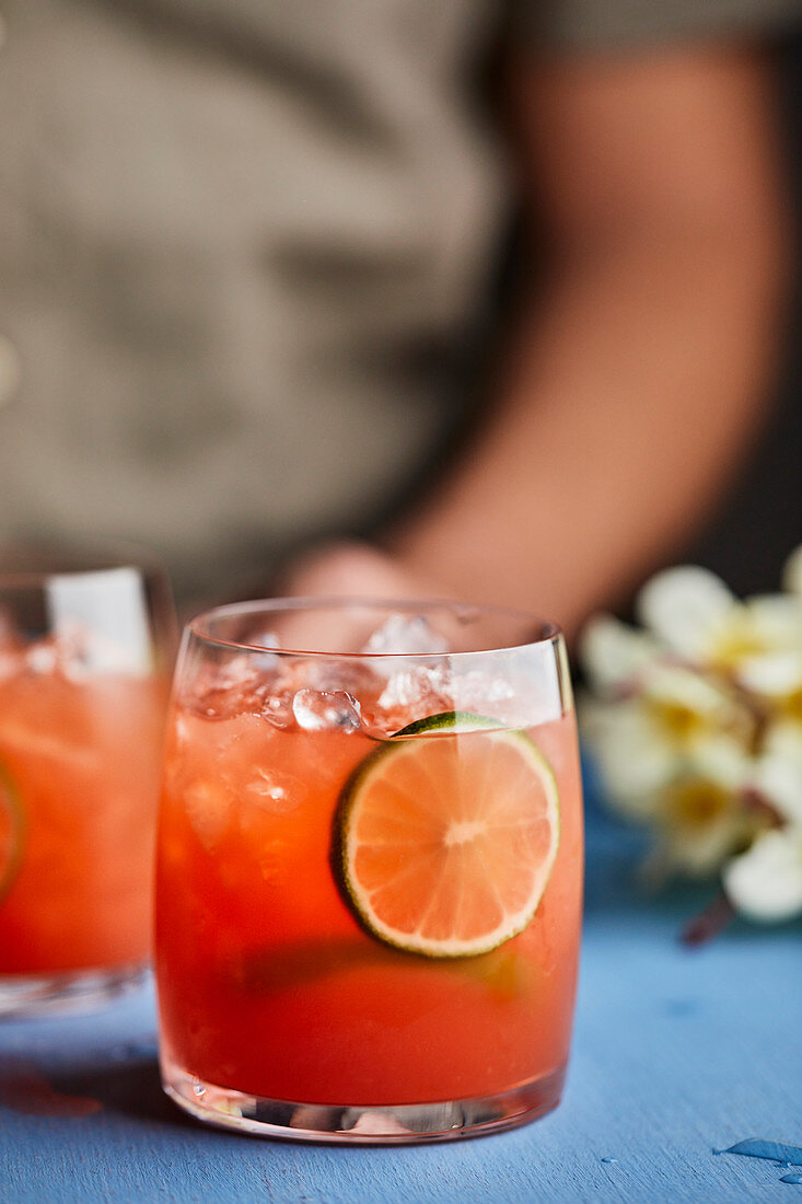 Pineapple hibiscus mocktail