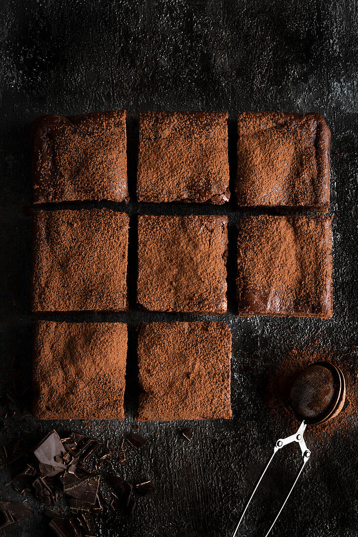 Brownies mit Kakaopulver