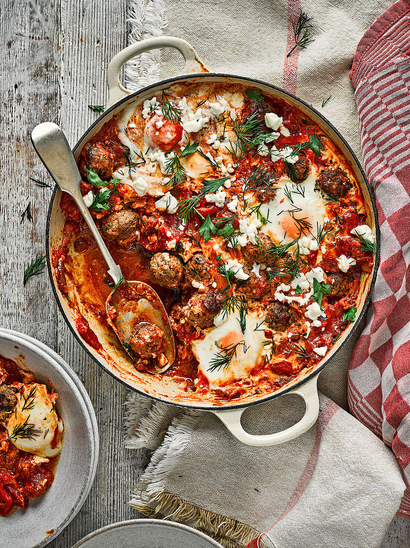 Lamb meatball shakshuka