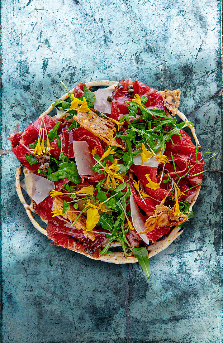Carpaccio with smoked beef