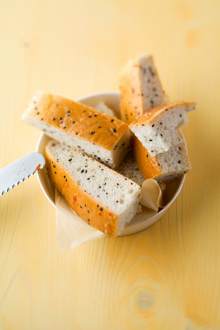 Chilli focaccia with black cumin