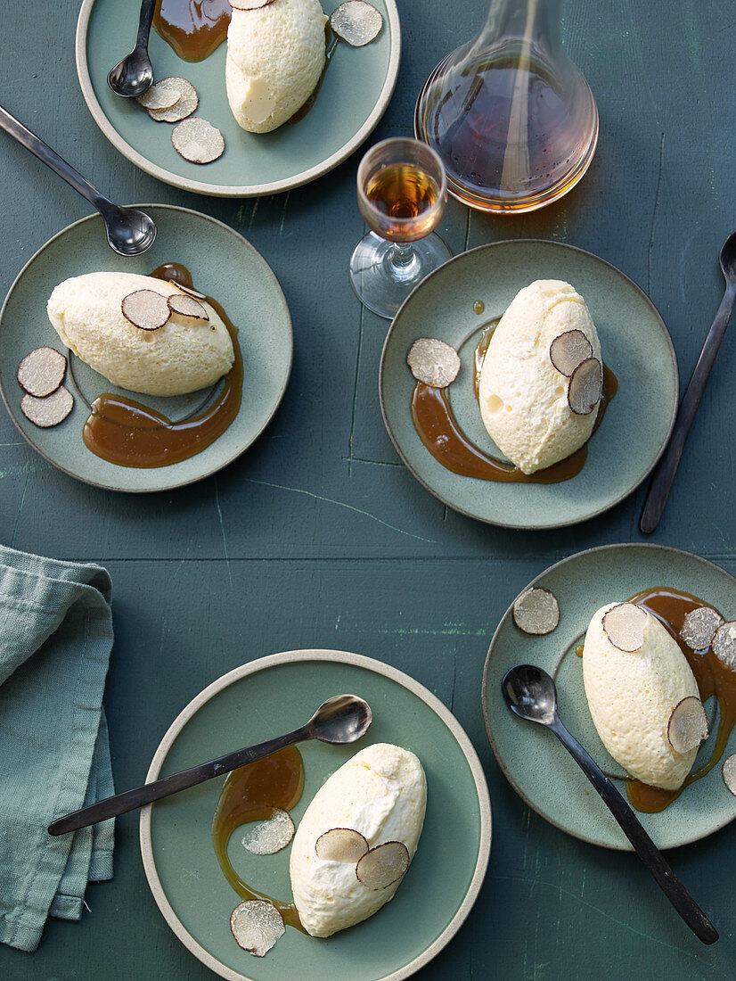 Vanilla mousse with Marsala truffle jus