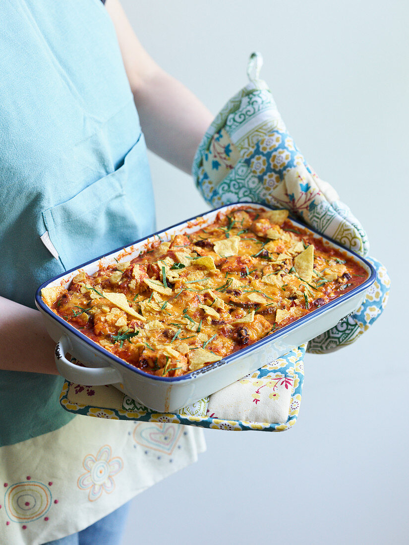 Chicken taco bake