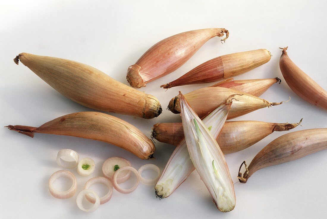 Whole and Halved Shallots