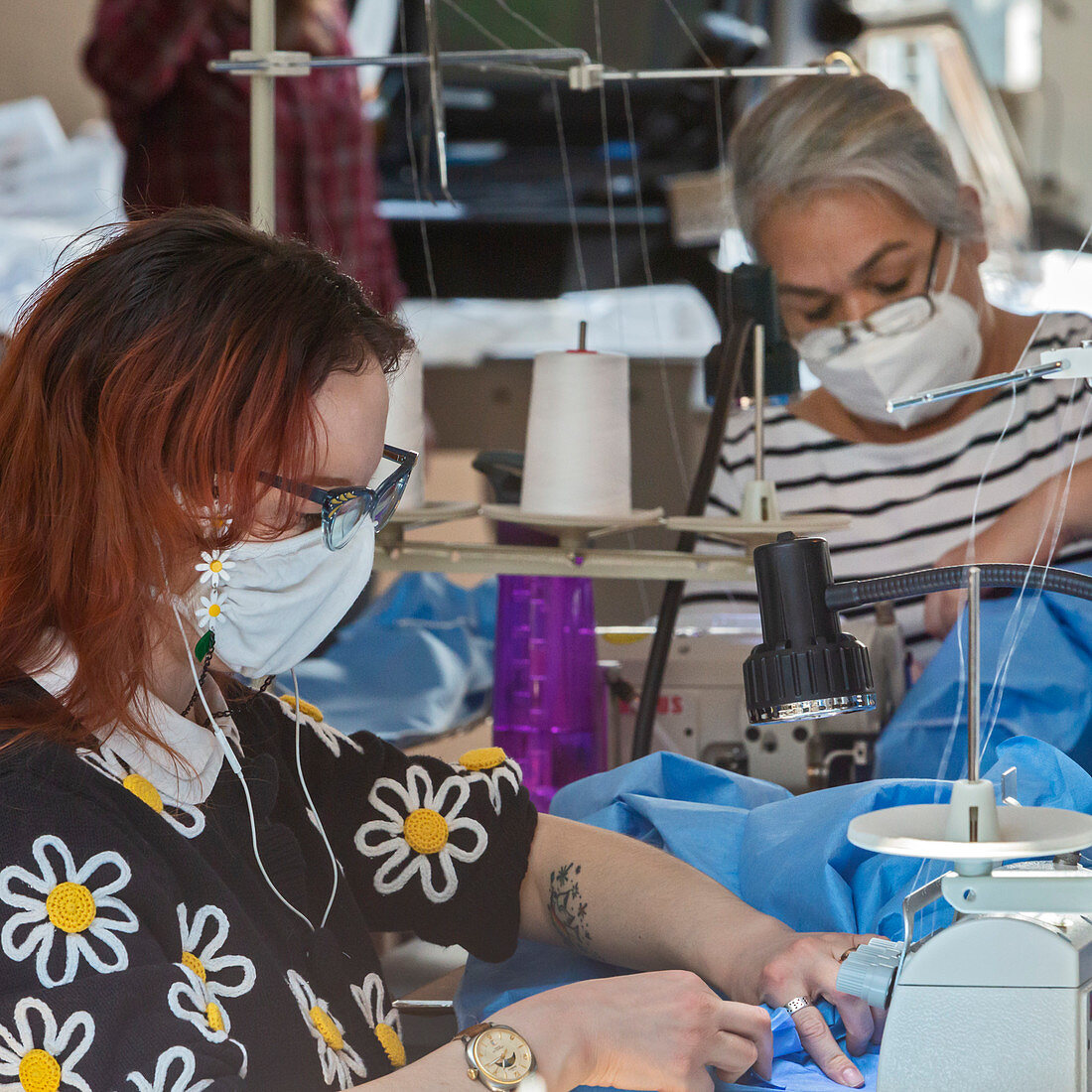 Making medical gowns during Covid-19 outbreak