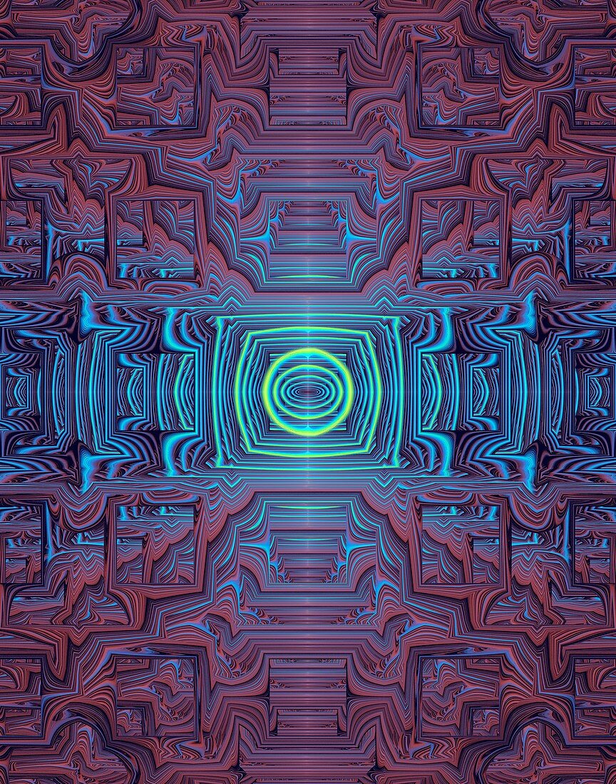 Symmetrical fractal abstract illustration