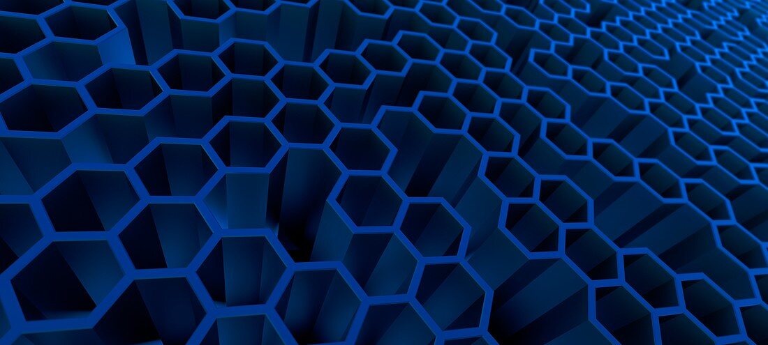 Hexagonal concept background