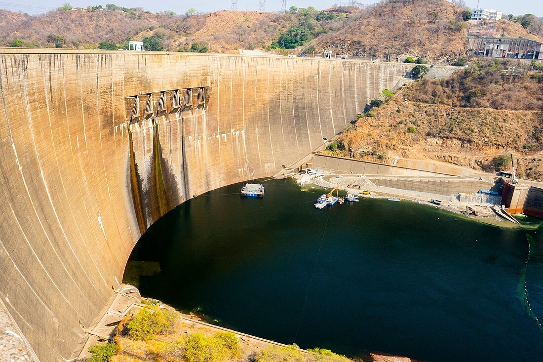 Hydroelectric dam in the Kariba Gorge