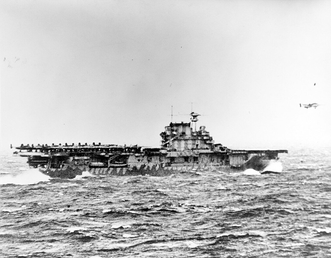 Aircraft carrier USS Hornet, Doolittle Raid, 1942