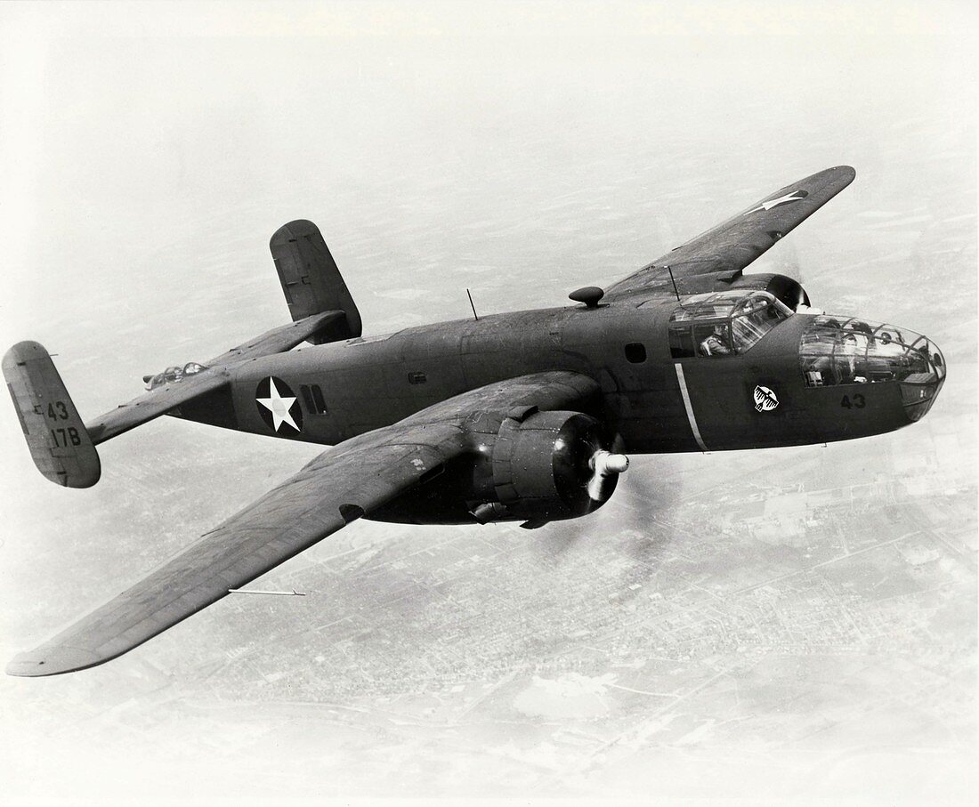 B-25 Mitchell bomber during the Doolittle Raid, 1942