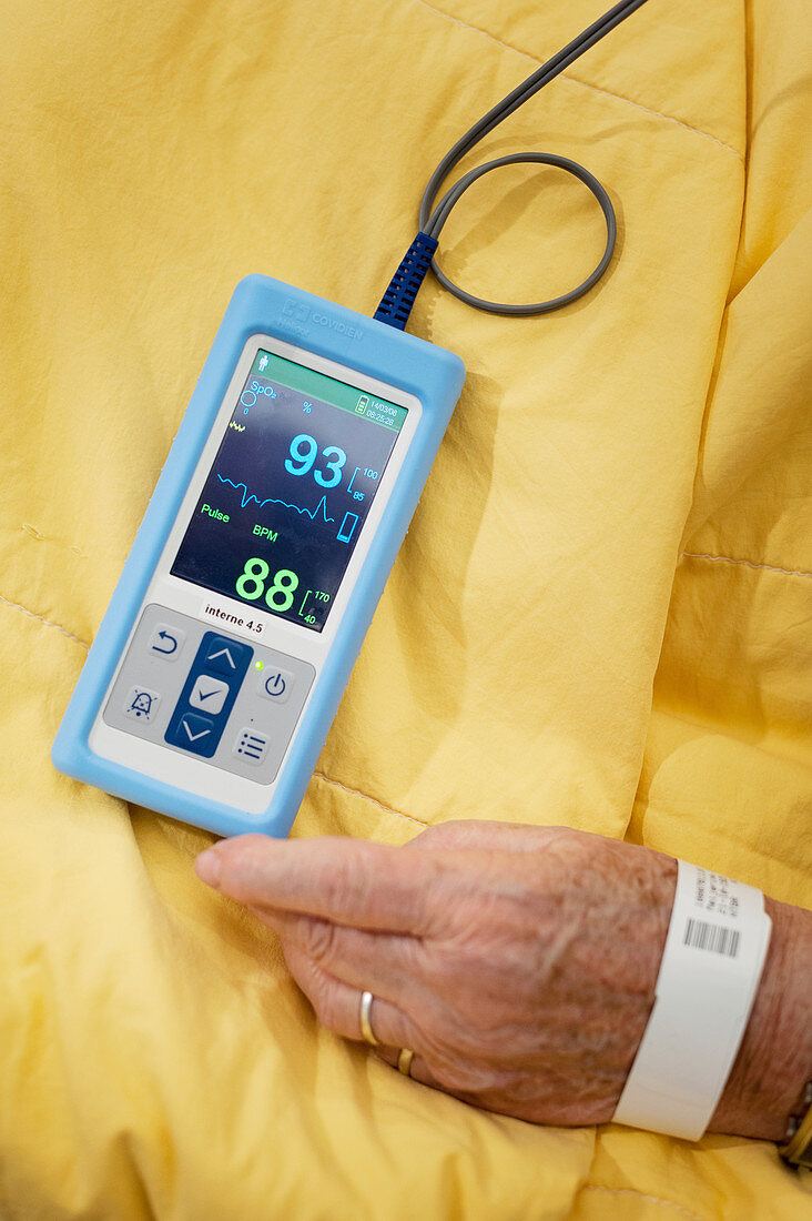 Patient blood pressure and heart rate monitor