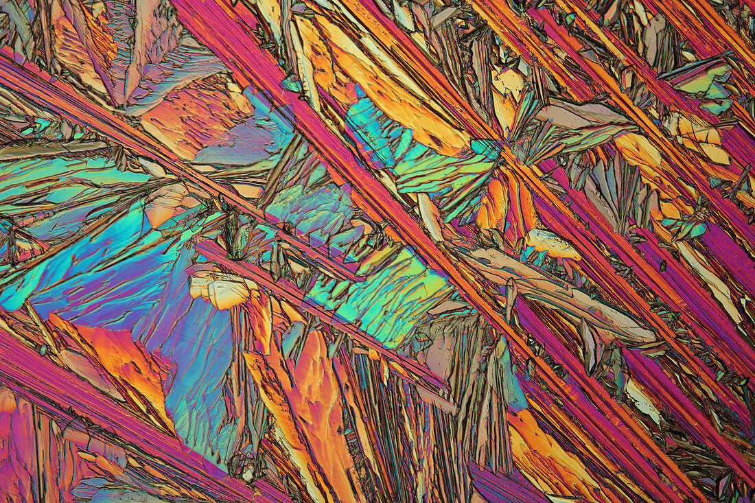 Potassium dihydrogen orthophosphate, light micrograph