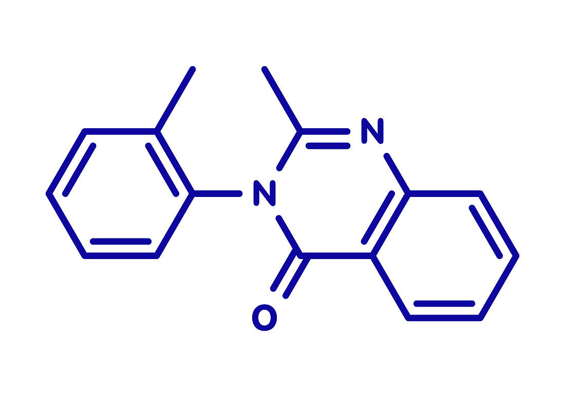 Methaqualone recreational drug, illustration