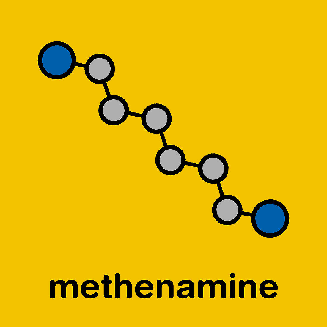 Methenamine molecule, illustration