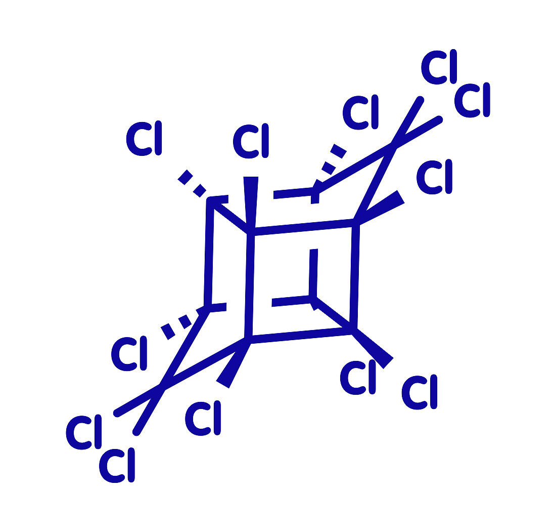 Mirex insecticide molecule, illustration