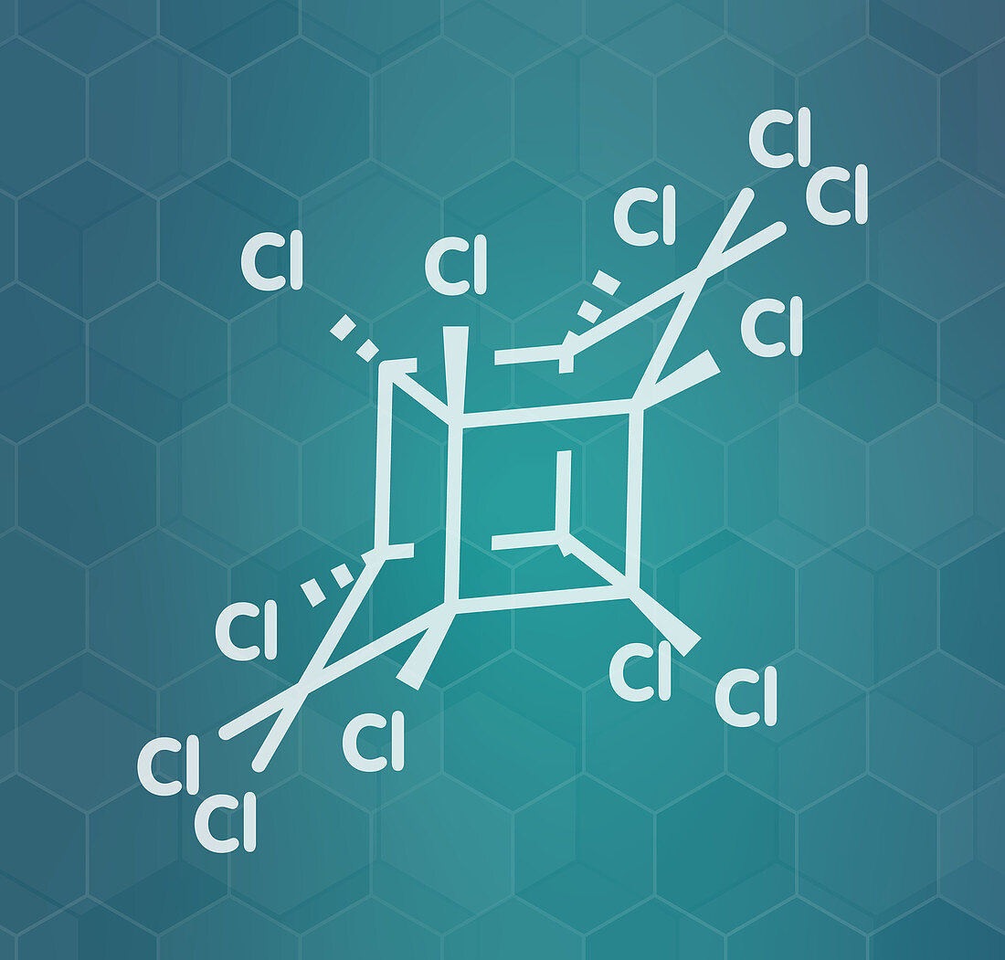 Mirex insecticide molecule, illustration