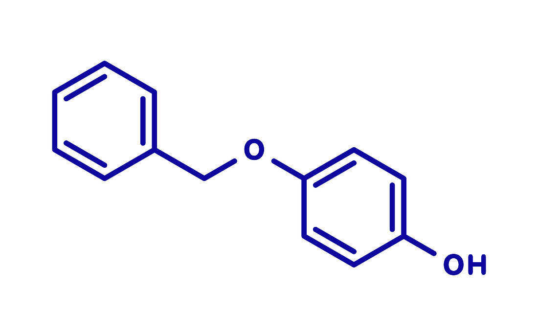 Monobenzone drug molecule, illustration