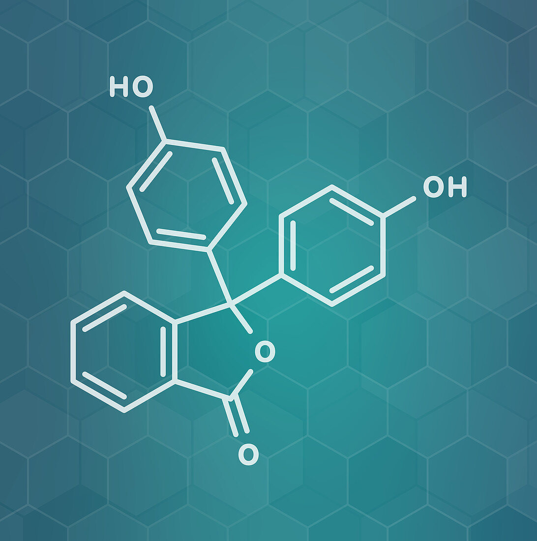 Phenolphthalein indicator molecule, illustration