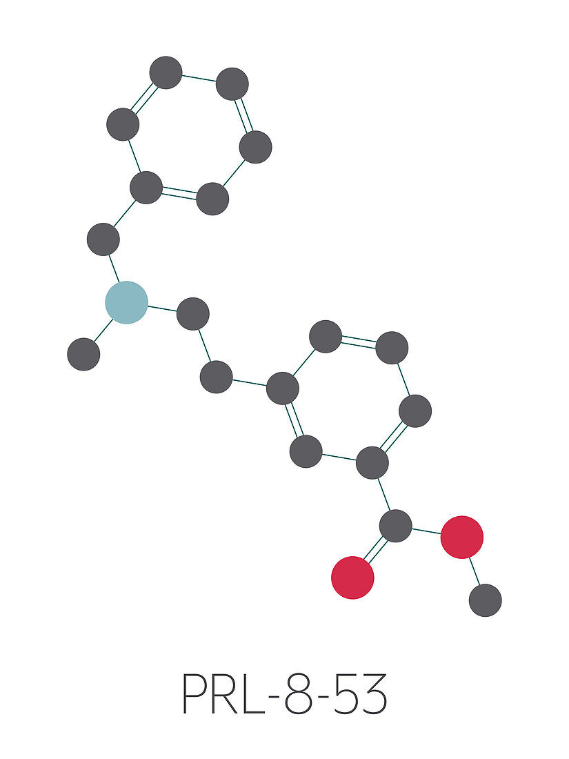 PRL-8-53 nootropic research chemical molecule, illustration