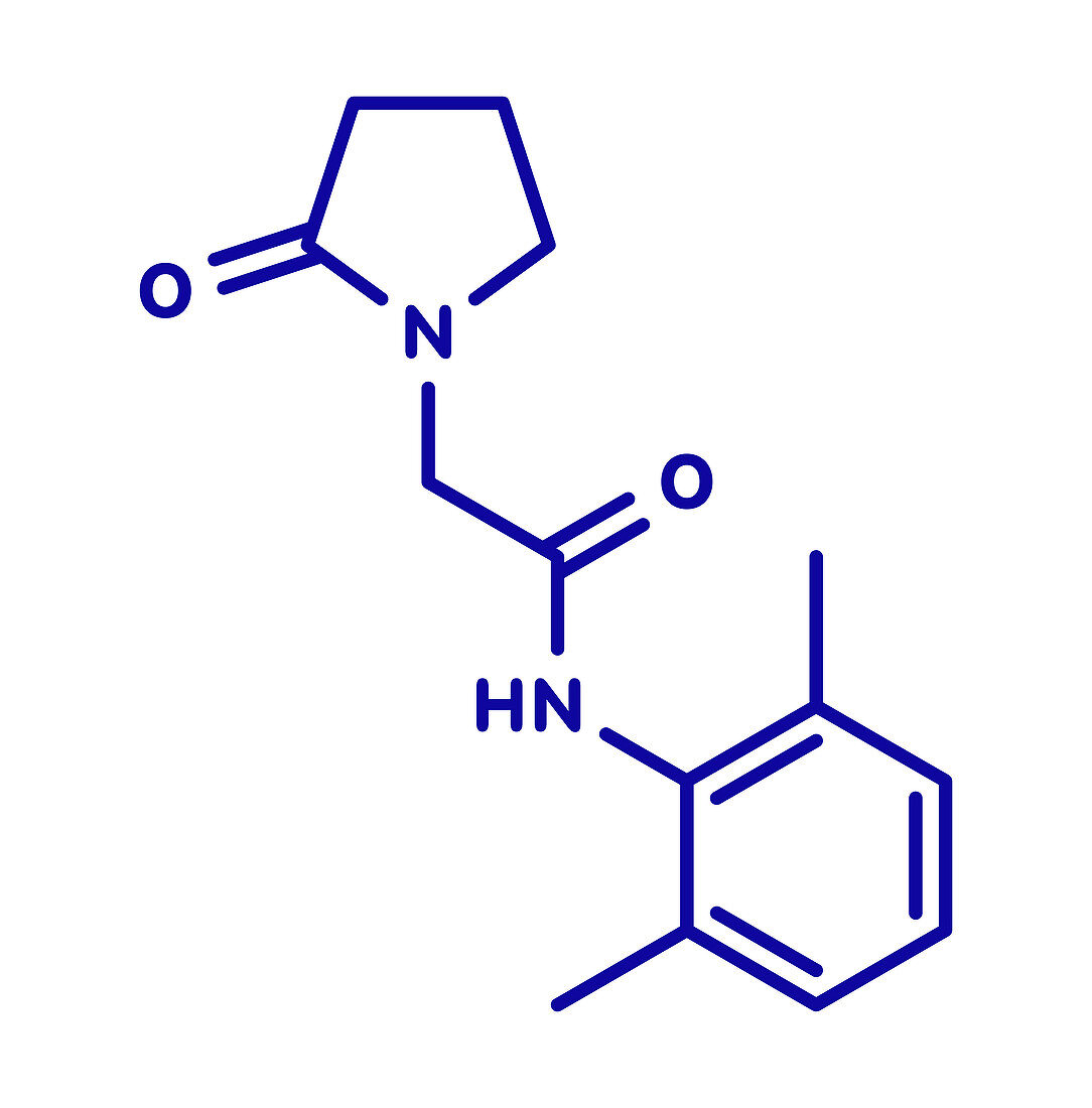 Nefiracetam nootropic drug molecule, illustration