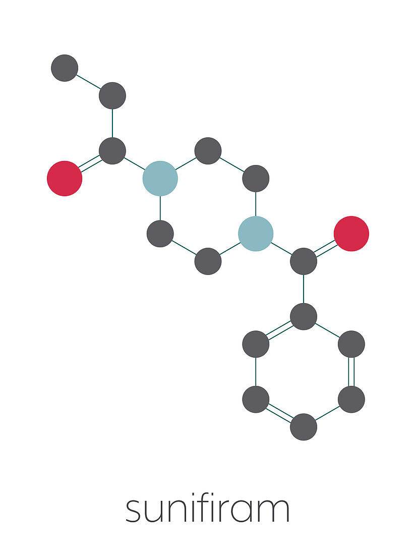 Sunifiram molecule, illustration