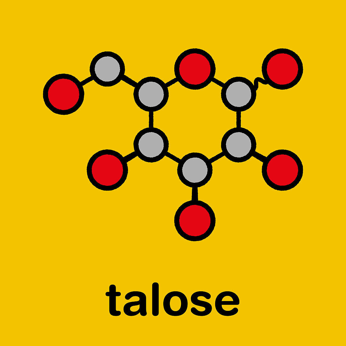 Talose sugar molecule, illustration