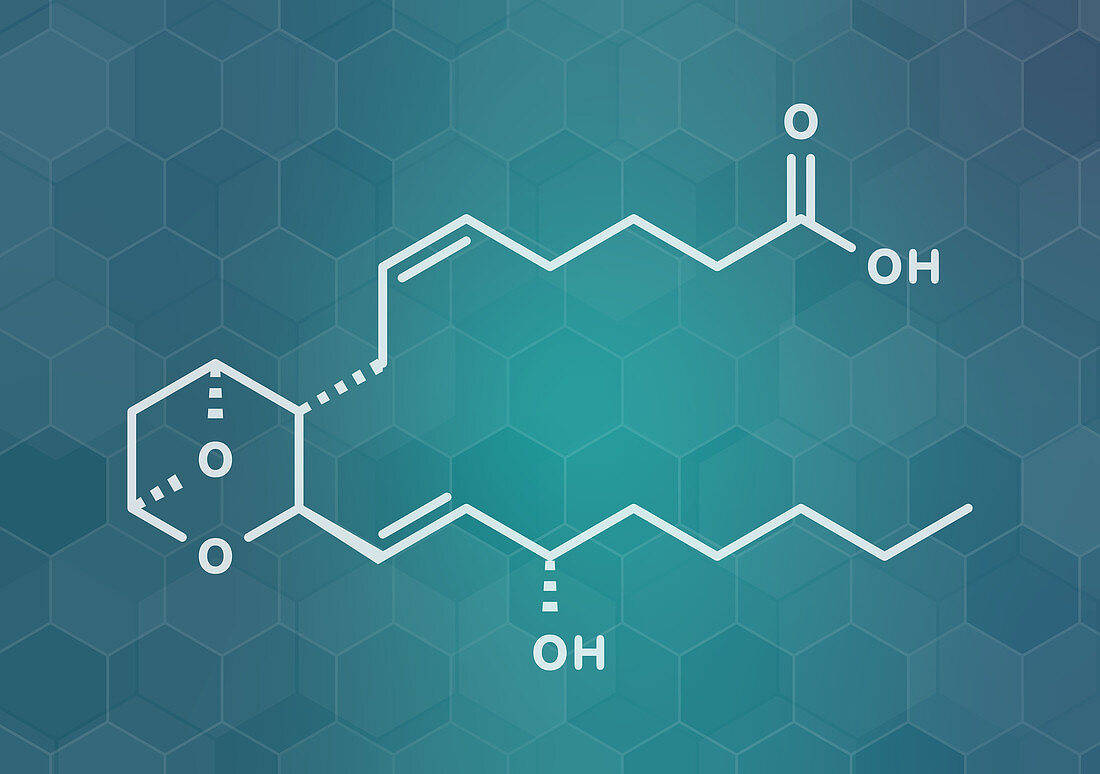 Thromboxane A2 molecule, illustration