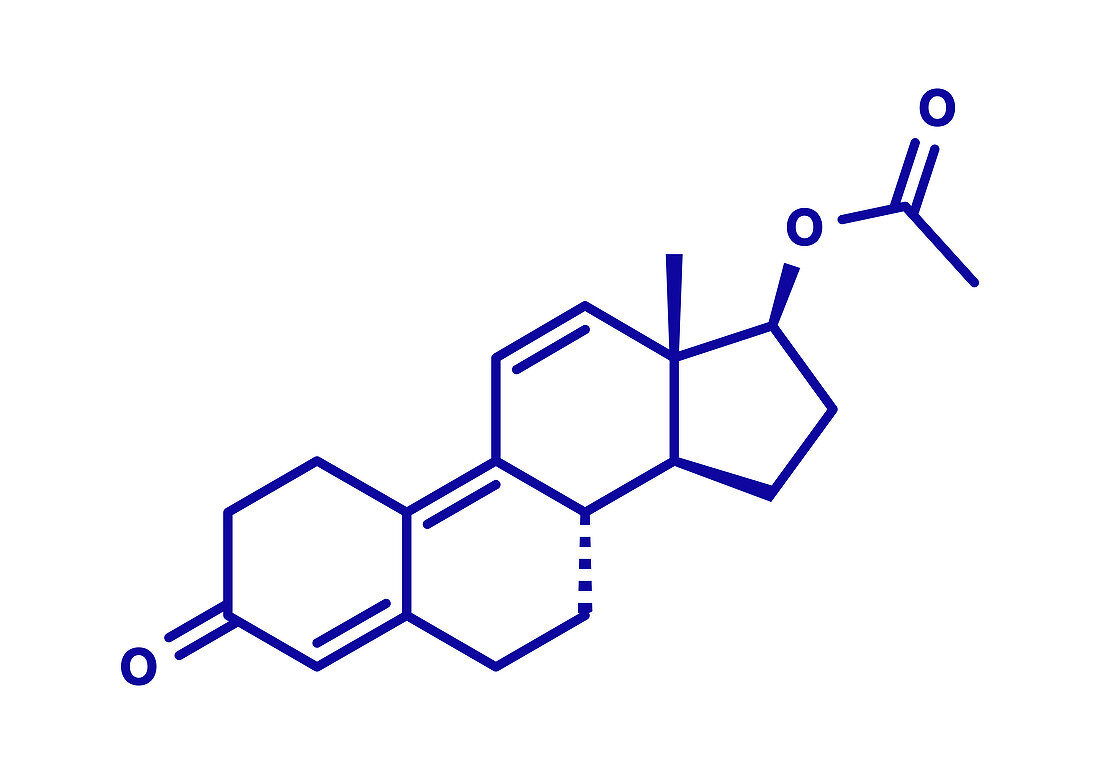 Trenbolone acetate cattle growth promoter, illustration