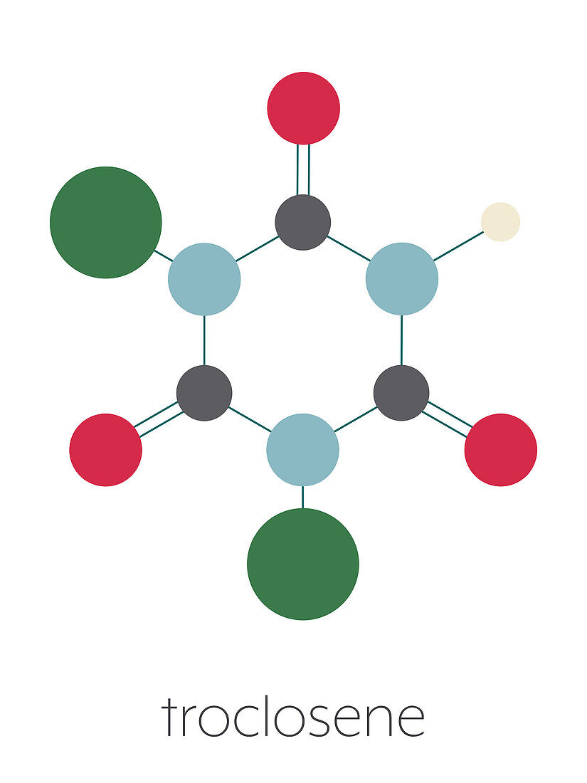 Troclosene molecule, illustration