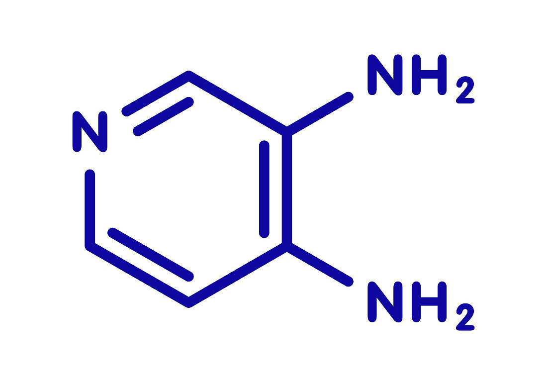 Amifampridine orphan drug molecule, illustration