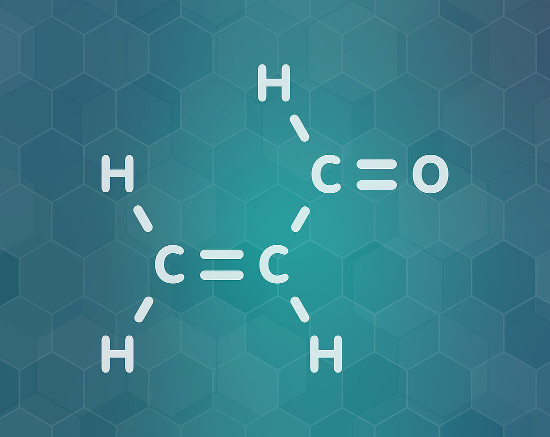 Acrolein molecule, illustration