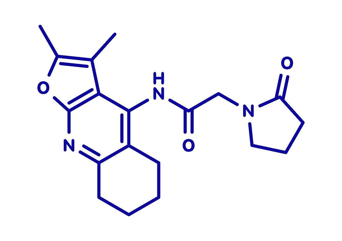 Coluracetam molecule, illustration